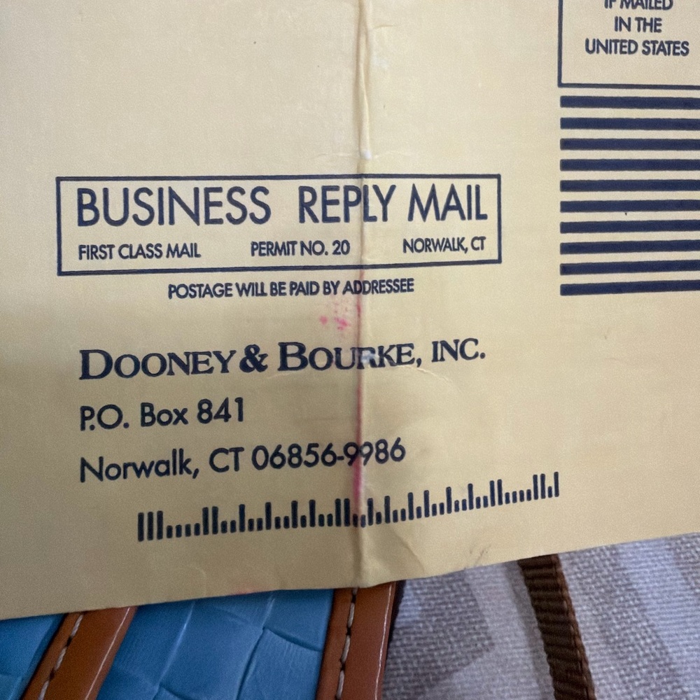 Dooney & Bourke Light Blue and Tan Crossbody Bag - Picture 7 of 7